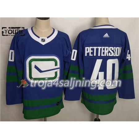 Vancouver Canucks tröja Elias Pettersson 40 Alternate 2019-2020 Adidas Blå Authentic - NHL Tröjor Barn